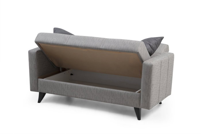 Atelier Del Sofa Polya - Sofá-cama de 2 plazas Gris claro